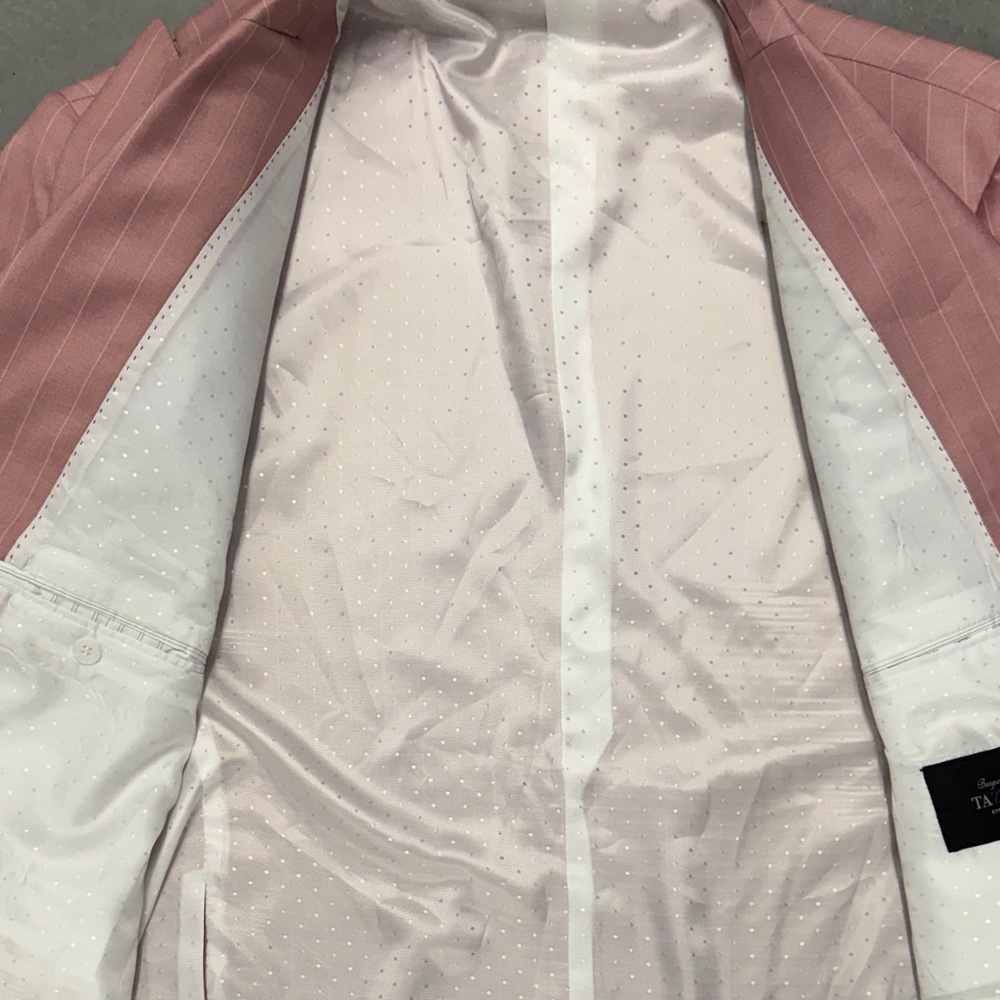 NWT Double-Breasted Pink Pinstripe Blazer Men’s 54R - Picture 9 of 10